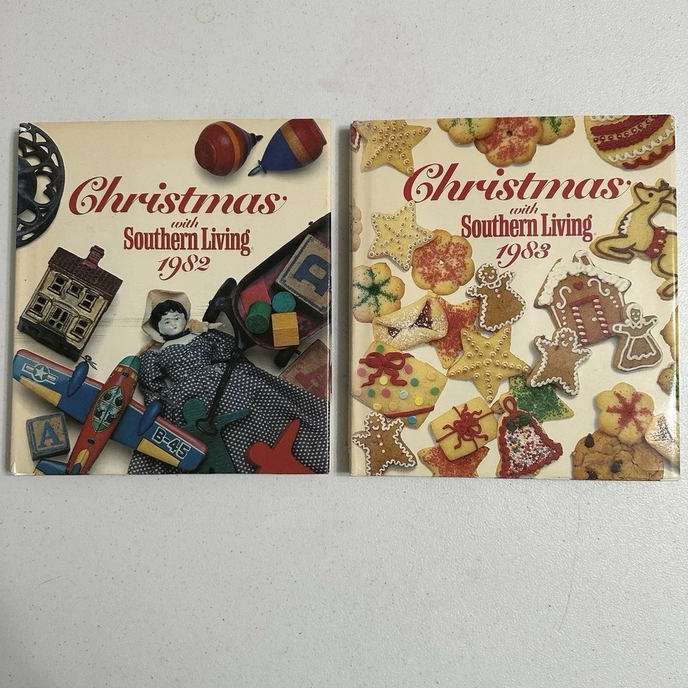 Christmas with Southern Living Vintage 1982 & 1983 Books Cookbook, Gifts & Craft